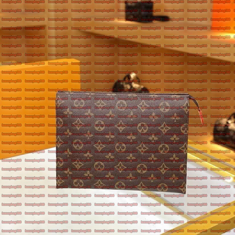 high-quality Travel Toiletry Cosmetic Bags Toilet Pouch 26 CM Beauty Case Wash Bag Women Clutch Monograms Canvas Leather bag