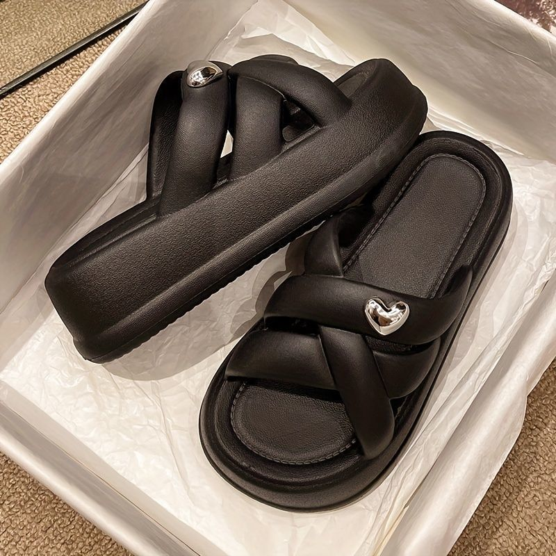 Sandals 2025 Chunky Women's Thick Bottom Wedge Heels Slides 8CM High Platform Casual Beach Flip Flops Woman