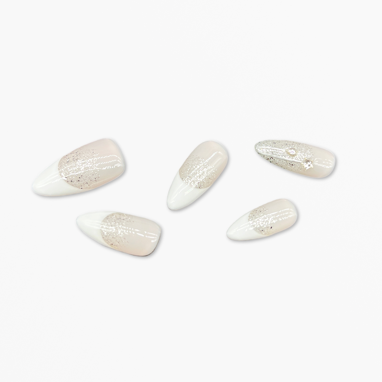 10 pieces of artistic hand-painted starry-eyed glittering false nails, the best gift to decorate yourself