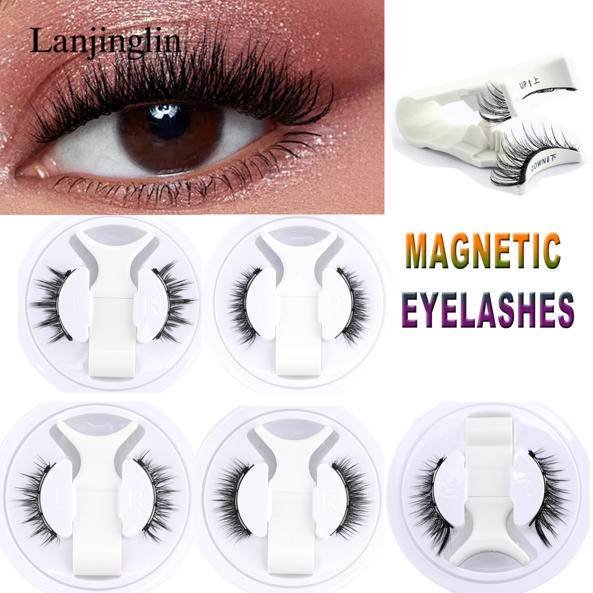 Lanjinglin 3D False Ciglia False Tweezer Set Cosmetics Naturale Di Visone Per C…