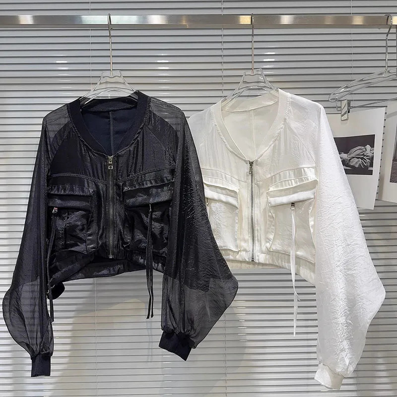 DET Fashion Personalized Zipper Pocket n Cargo Jacket For Women Casual Sunscreen Clothing Female Trendy 11A03860 250709