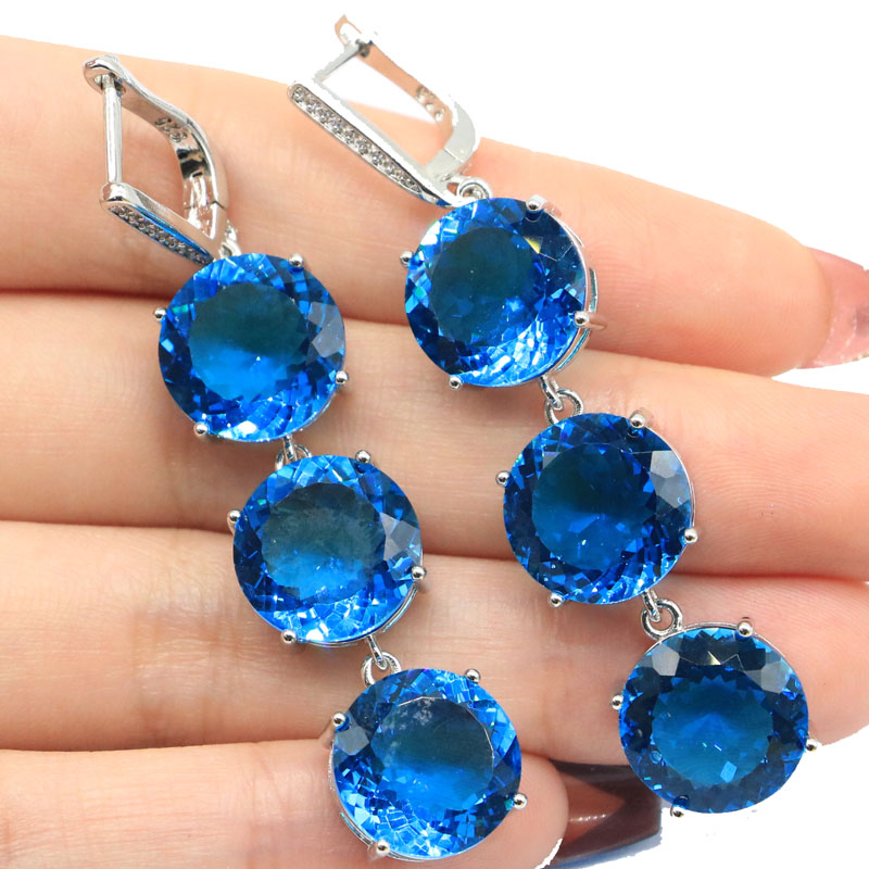 63X13Mm Big European Design 14G 14G Pink Kunzite Blue Topaz Green Green Green G…