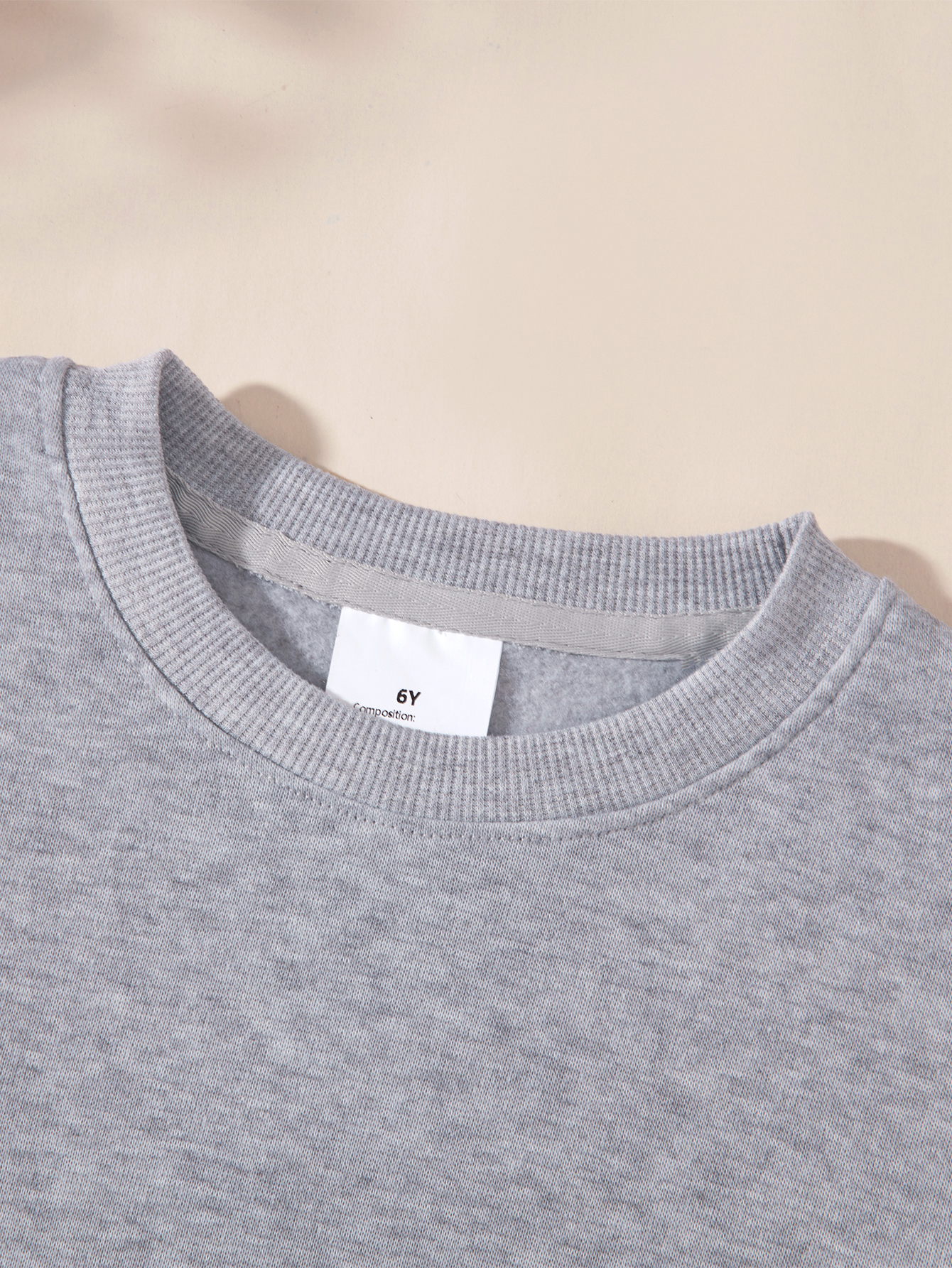Solid color hoodless sweater for men and women with the same paragraph 2025 new spring and autumn round neck simple trend high street hoodless casual 