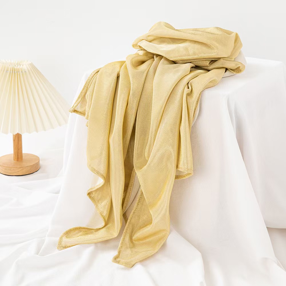 T1167 new cotton and linen towel solid color headscarf right angle edge shiny long scarf ladies scarf shawl