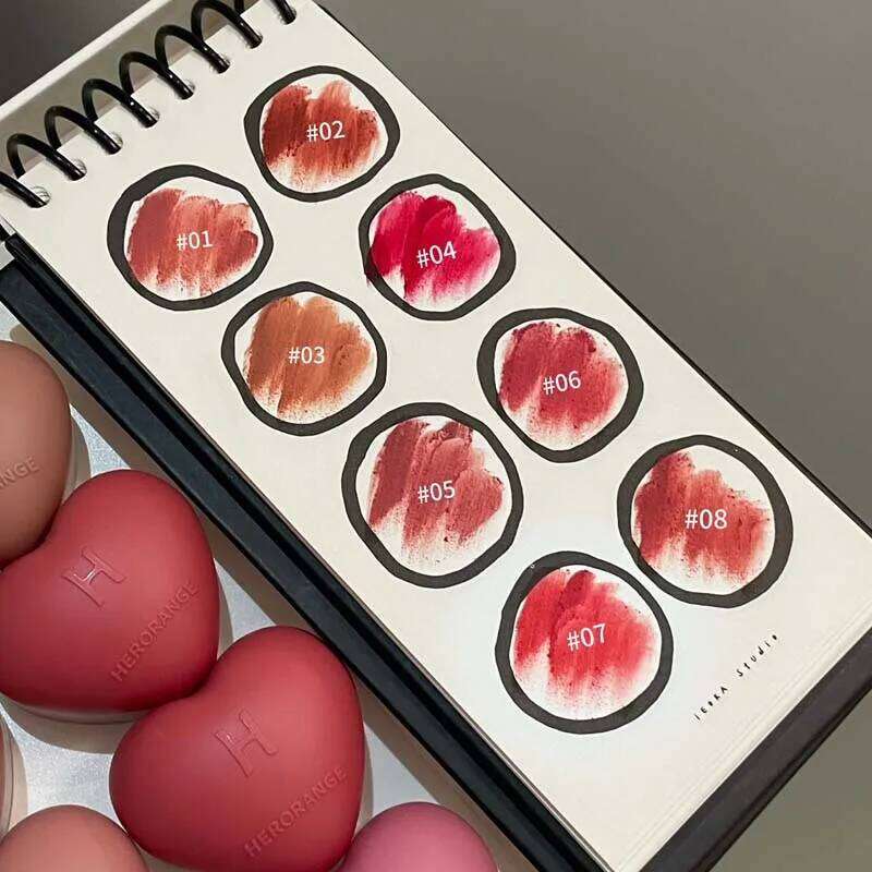 HERORANGE and Cheek Dual-pose Lip d Lipstick Natural All-match Matte Monochrome Blush Cream with Brush X250709