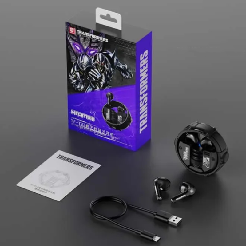 TRANSFORMERS TWS Wireless Earphones HiFi Stereo Sound Music Game Earbuds Dual Mode Low Latency HD Call Headphones TF-T23
