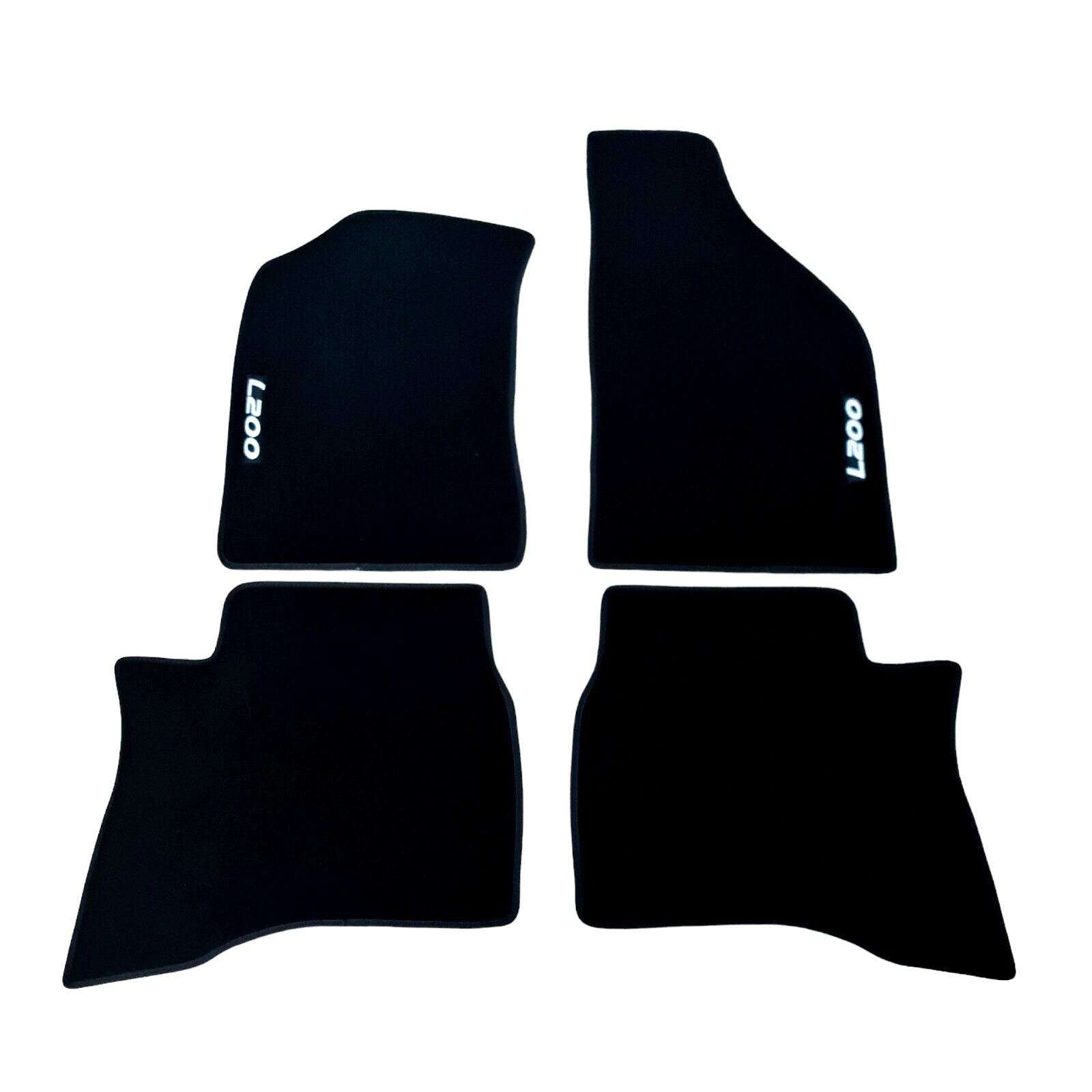 Car Floor Mats For Mitsubishi L-200 Velour Waterproof Carpet Rugs Auto Liners