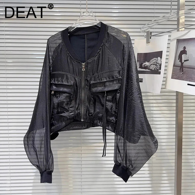 DET Fashion Personalized Zipper Pocket n Cargo Jacket For Women Casual Sunscreen Clothing Female Trendy 11A03860 250709
