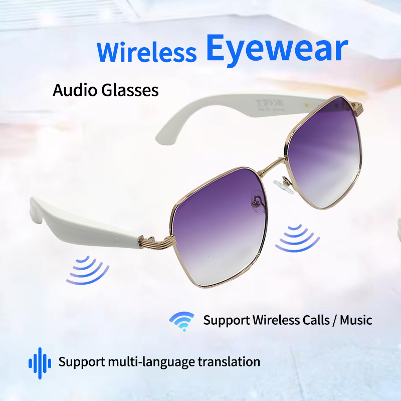 Polarized Bluetooth sunglasses, suitable for both men and women, sports sm, built-in microphone and open music speaker, art glasses