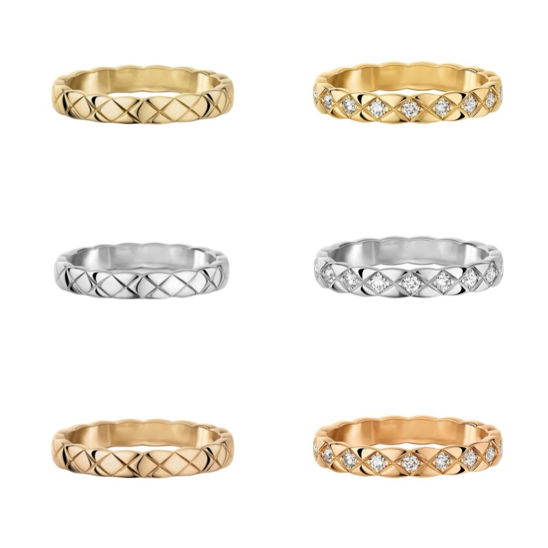 Luxury Wedding Ring Designer Rings Women Men 4 6 10 MM Fashion Unisex Cuff Ring Couple Silver Rose Gold Ring Jewelry Party Wedding Valentine's Day Gift Rings gold rings