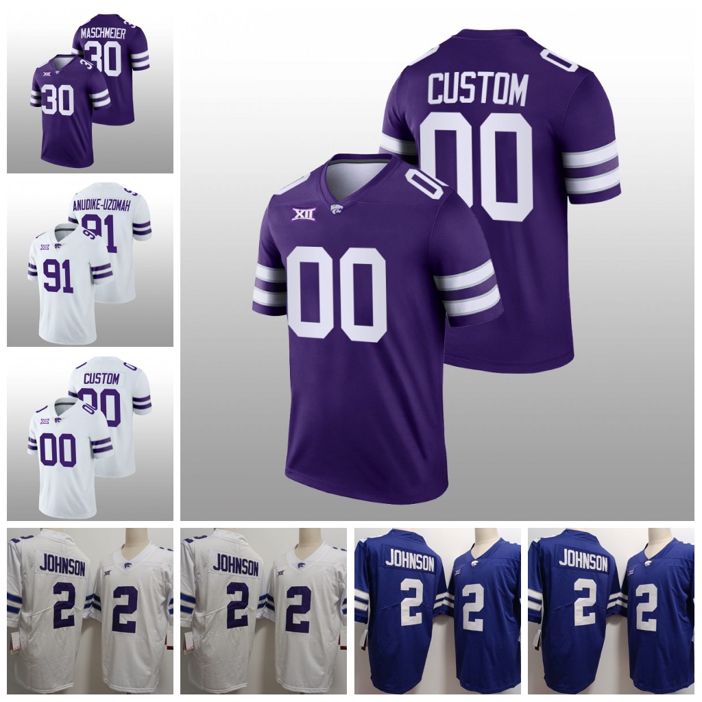 Avery Johnson Jordy Nelson Adrian Martinez Duke Shelley K-State Football Jersey…