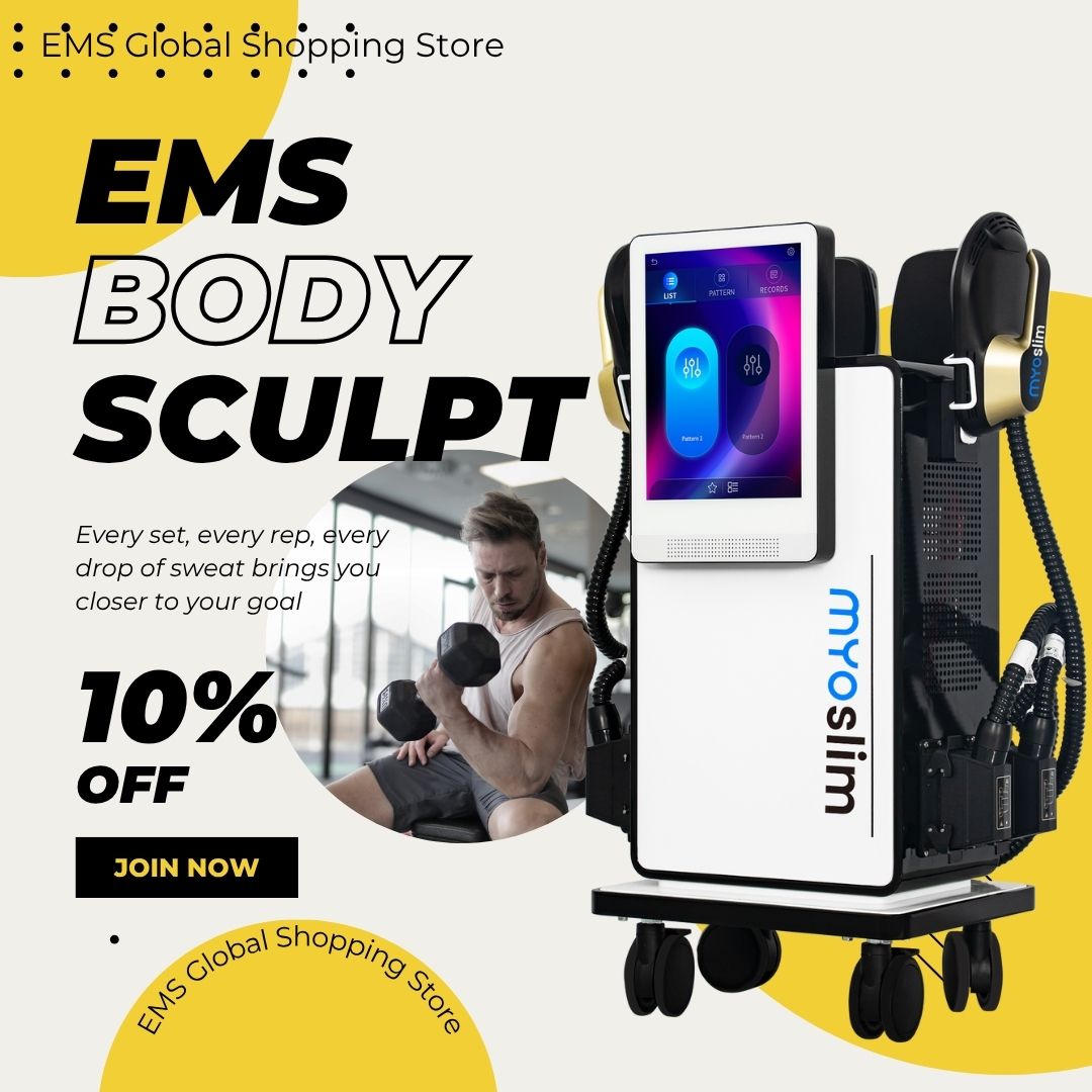 Myoslim Body Contouring Machine Muscle Toning Device Body Sculpting Slimming Equipment For Beauty Salon Fat Burning and Weight Loss Treatments