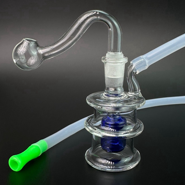 10mm mini Glass Bongs Spiral Recycler Water smoking pipe Glass Oil Burner Bong Hookahs Bubbler Water Pipe