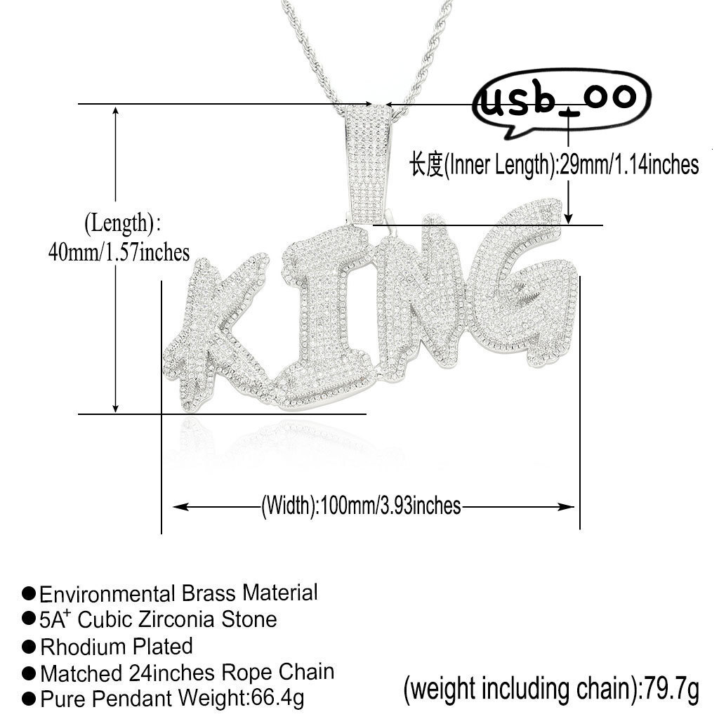 Burr Fashion Custom Hiphop Pendant Letter Name Pendant Necklace Gold Plated VVS Moissanite Name Pendants Couple Diamond Necklaces