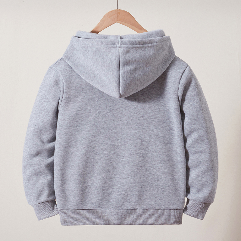 Pure cotton sweater for men and women with the same paragraph 2025 new spring and autumn plain simple trend high street hooded casual coat.