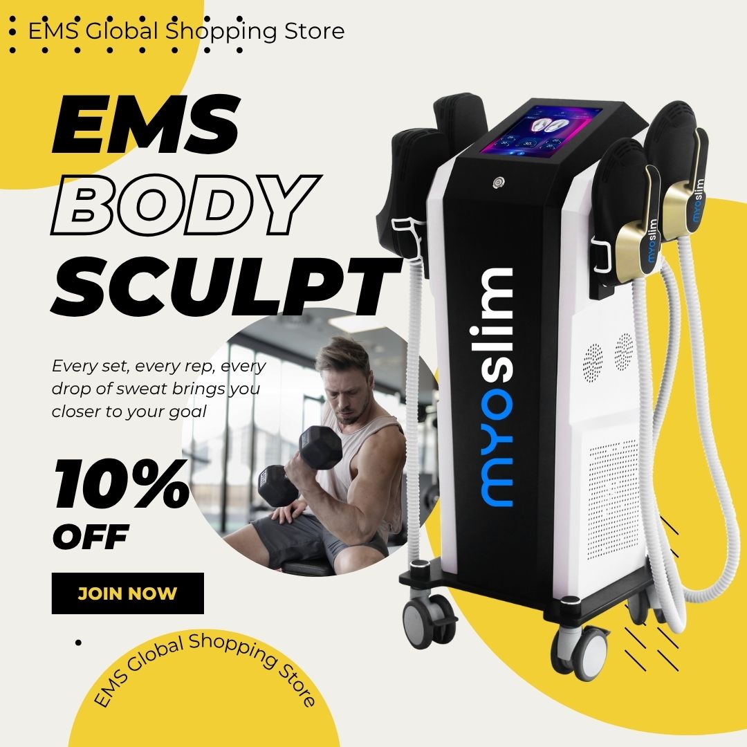 Myoslim EMS Body Sculpting Machine Professional Non-invasive Slimming Equipment For Spa Fat Reduction and Tone Buttocks Body Contouring For Men and Wo