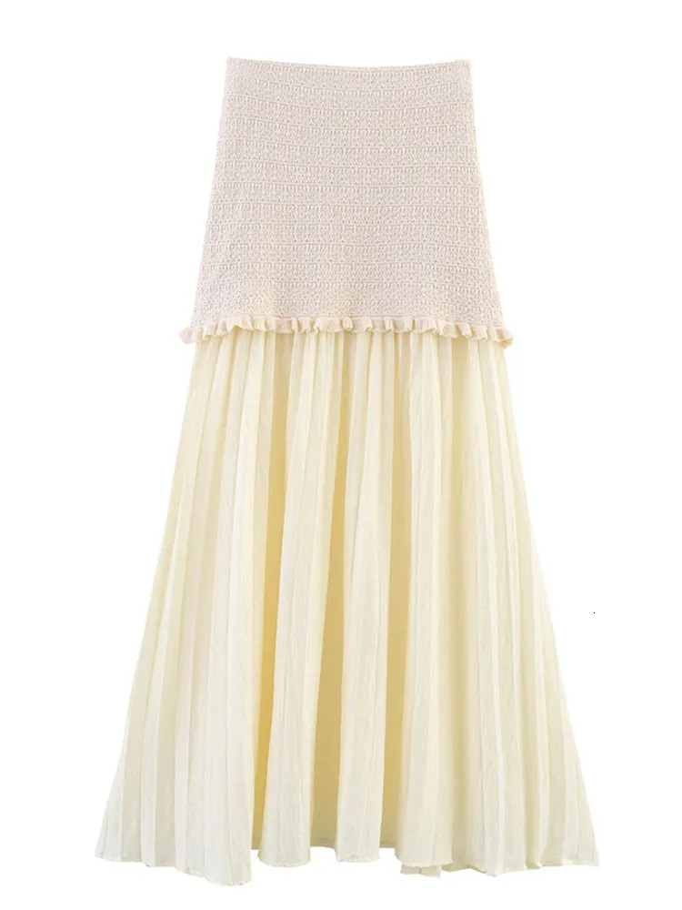 Elegant Knit Cardigan Skirt Sets Women Oneck Short Sleeve Single Breasted Top Spliced Long Skirts Summer Lady Beach Outfit 250709