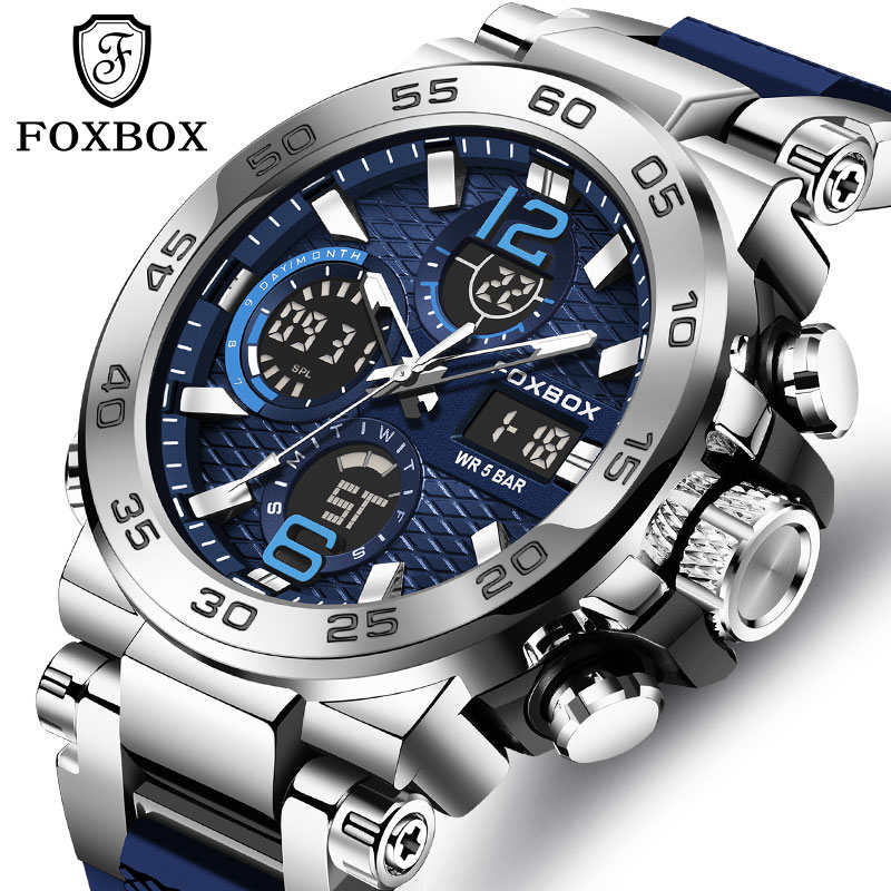 LIGE Luxury LED Display Men Wristwatches Luminous Sport Man Watch Waterproof Military Quartz Male Clock Quartz electronic dual display watch Local war