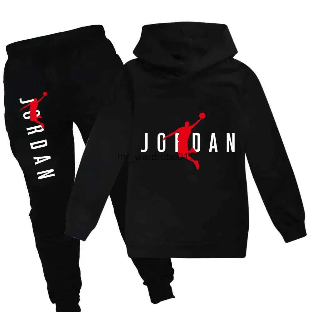 Spring Autumn Brand Pattern Print Children Set Hoodie + Pants Suit 2pcs Set Kid Casual Fashion Boy Girl Clothes Sport Tracksuit Q250709