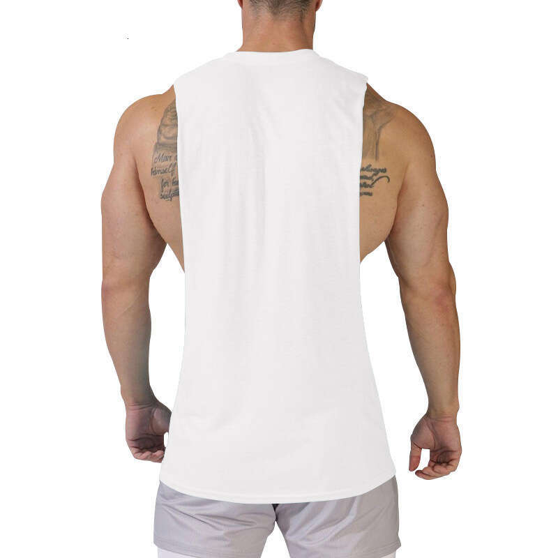 Sleeveless Vest Loose Fit Sports Casual Trendy Solid Color Men's Tank Top Summer B5