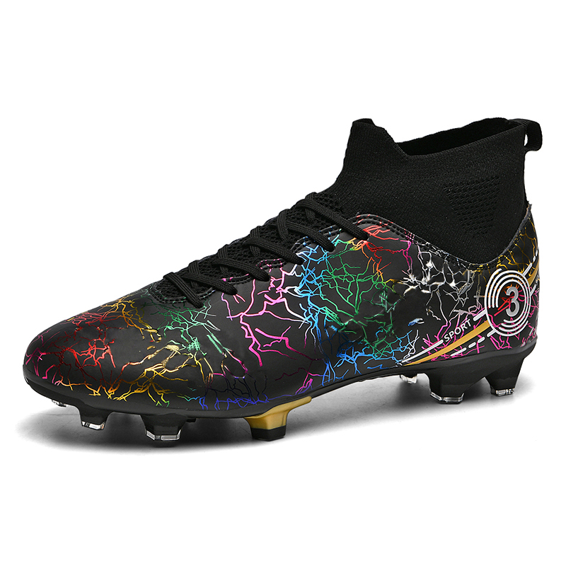 302 Outdoor high top football shoes for men and women, broken nails for students, adult training, artificial turf, FG long nail sports shoes for child