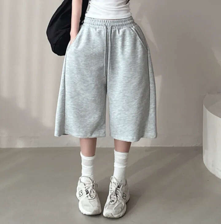 6 Colors Korean Summer Thin Capri Loose Wide-Leg Pants For Petite And Plus-Size Women Shorts New Style B5