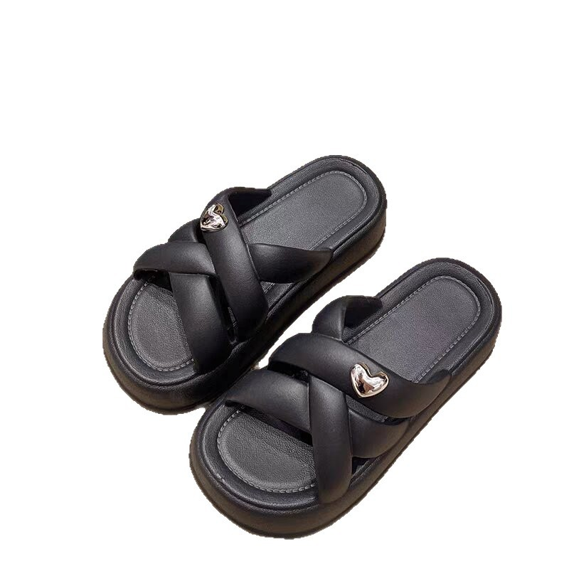 Sandals 2025 Chunky Women's Thick Bottom Wedge Heels Slides 8CM High Platform Casual Beach Flip Flops Woman