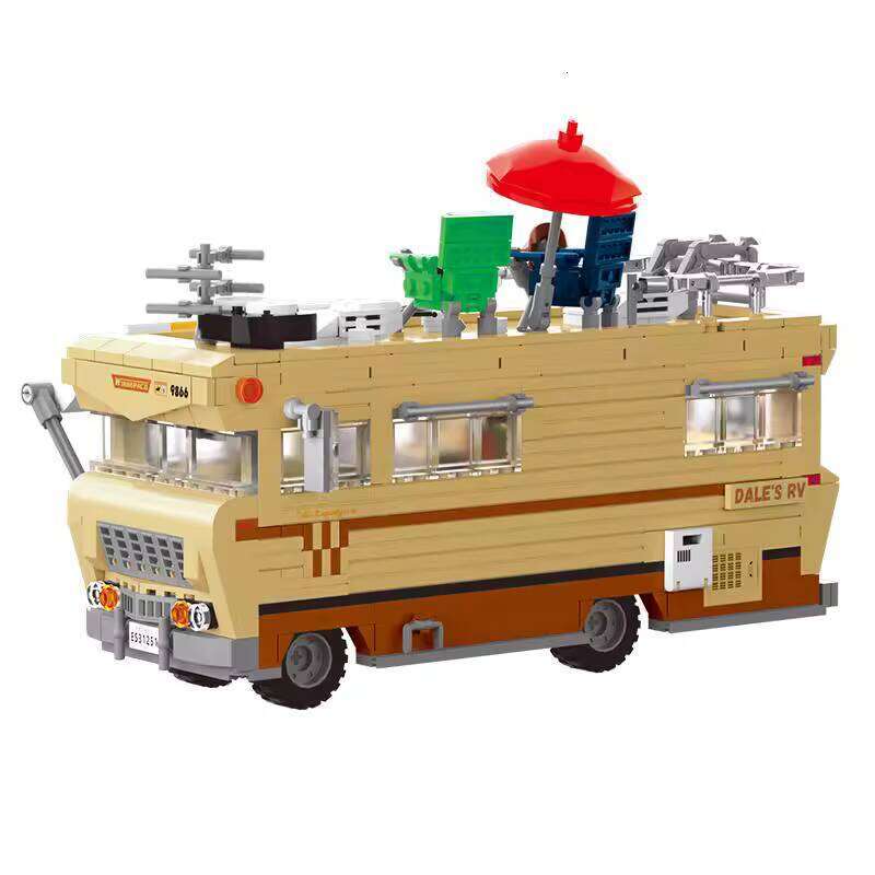 Adult Building Blocks Classic Movie The Walking Dead Series End of the World RV Car Model Ornament this collectible model is a great addition to home 