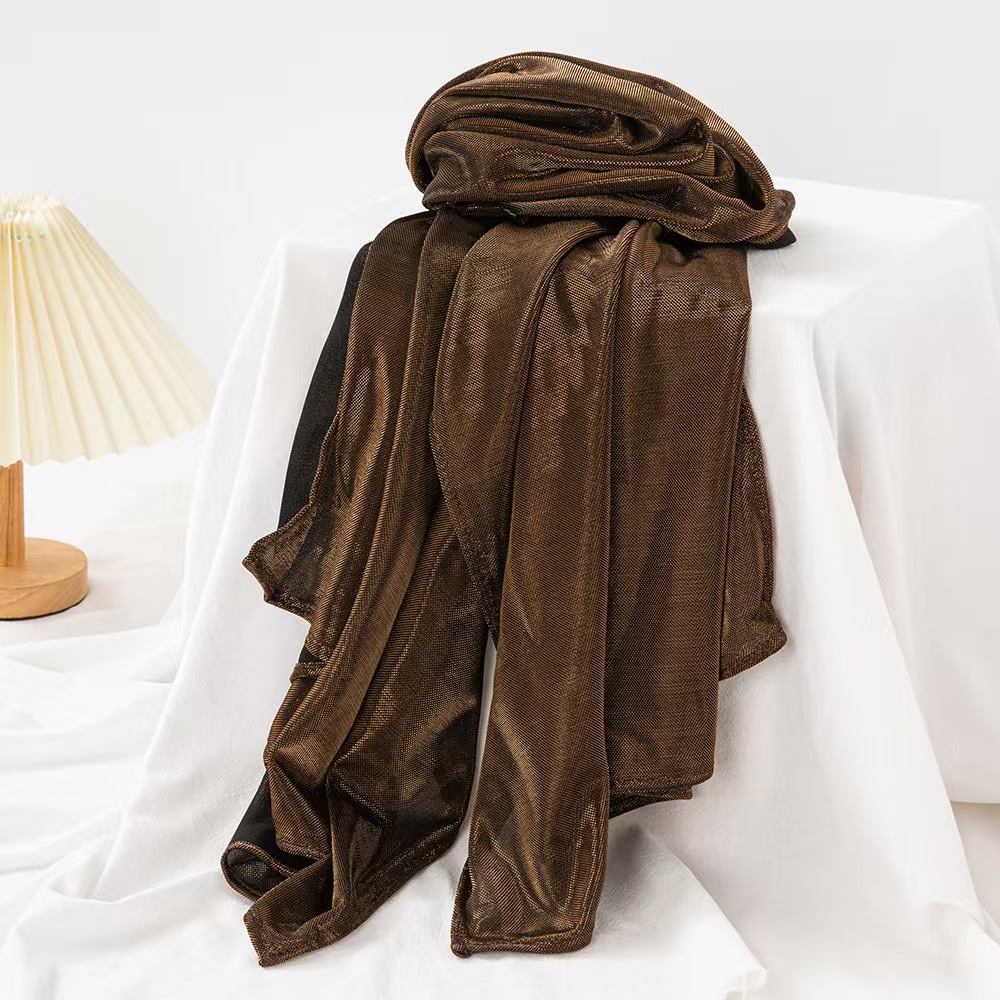 T1167 new cotton and linen towel solid color headscarf right angle edge shiny long scarf ladies scarf shawl