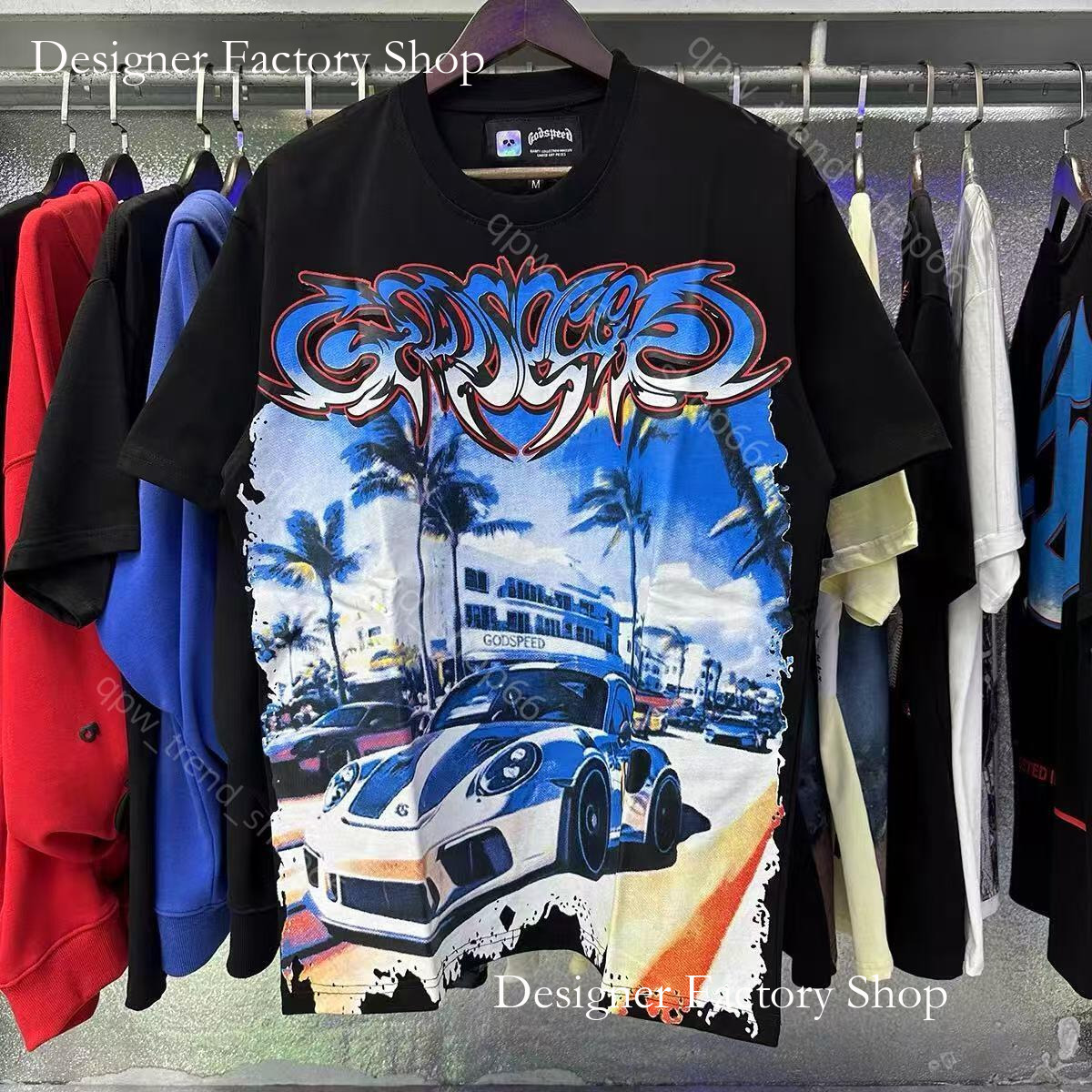 25ss godspeed shirt mens designer t shirt graphic tee tshirt crew neck 100% cotton oversd short sleeve streetwear black shirts for men clothing tops man tshirts c49 fc