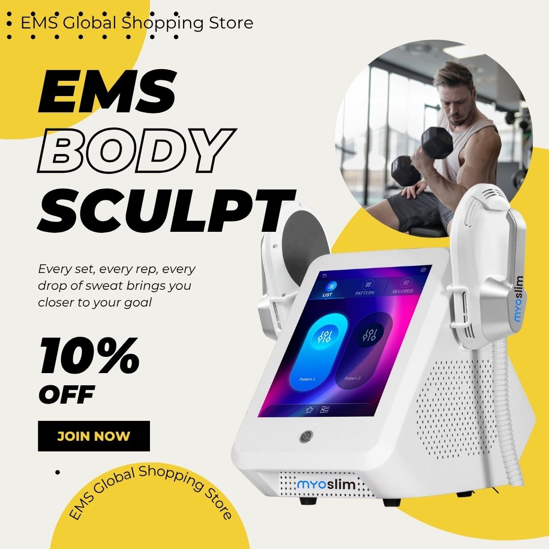 EMS Body Sculpting Machine Myoslim Fat Reduction Muscle Toning Professional Beauty Salon Machine For Burn Fat and Build Muscle Body Shaping Treatments