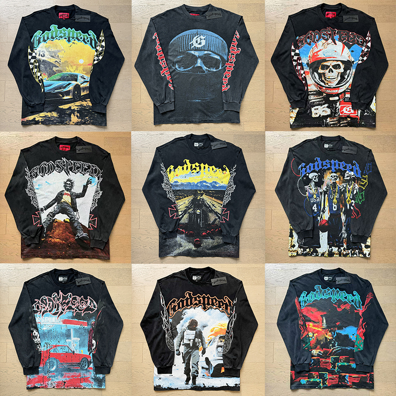designer long t shirt mens classics graphic tee tshirt clothes casual hip hop rock Long sleeves shirt