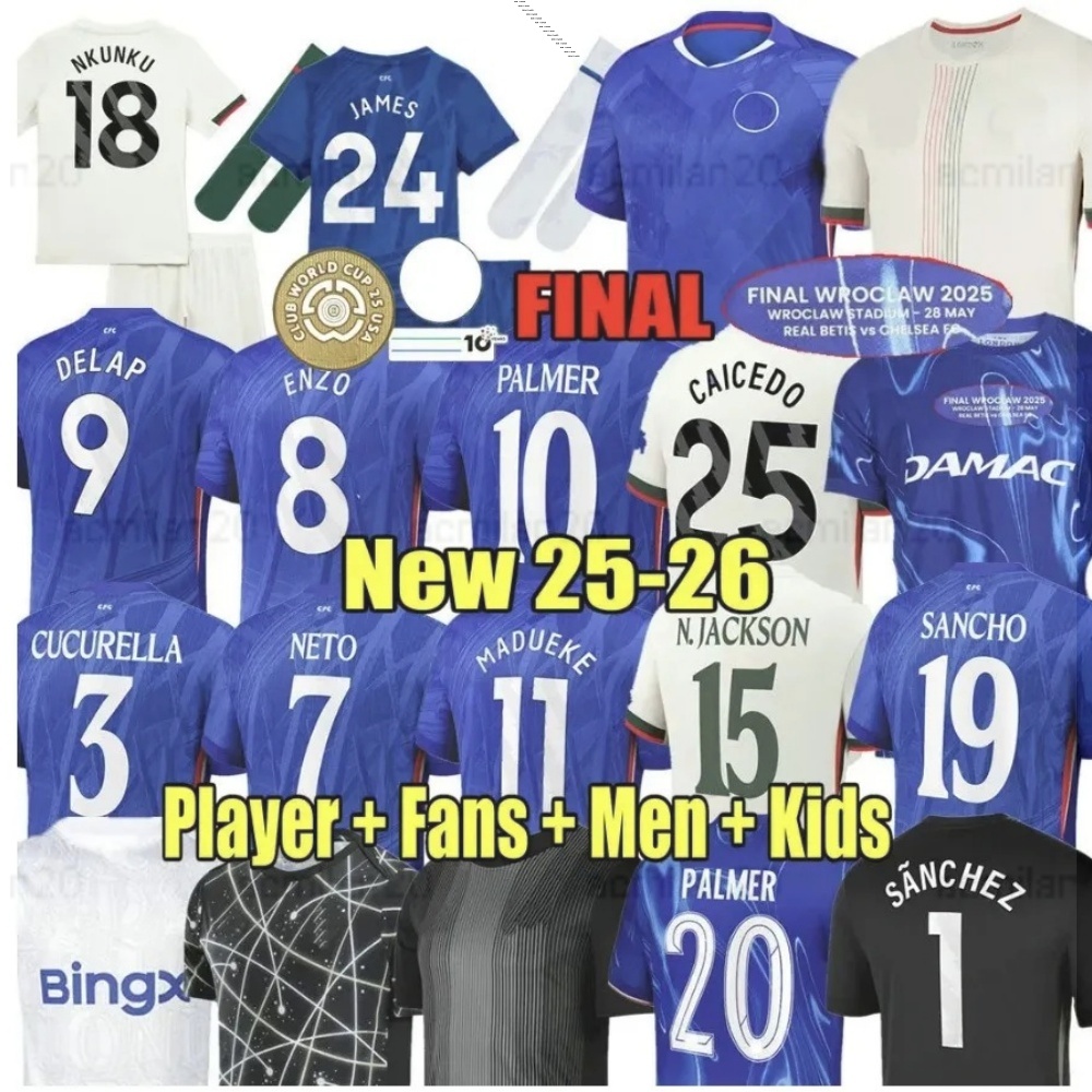 25 26 Soccer Jerseys Football Shirts Kits Enzo Nkunku Palmer Mudryk Sancho Caicedo Disasi James Sterling Nkunku ChelseaS Jackson Fans Player Version