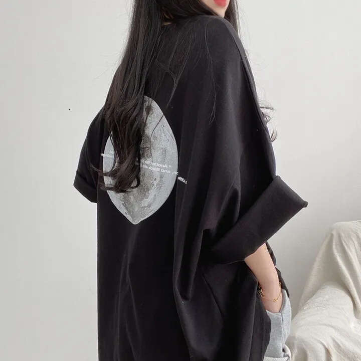 Trendy Women's T-Shirt Ins Super Popular Short Sleeve New Summer Student Loose Slimming Harajuku Style Hong Kong Flavor Korean Version B5