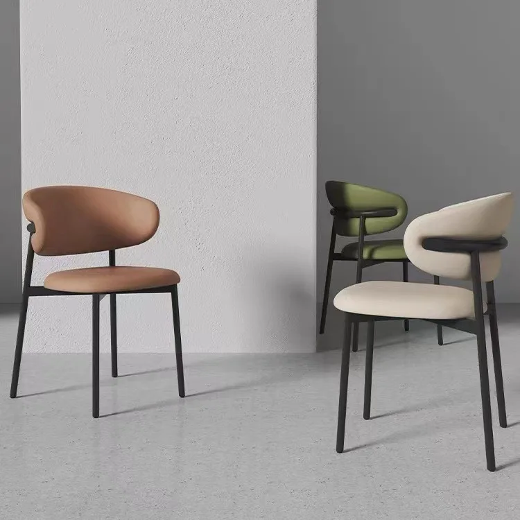 French Cream Style Dining Chair Household Nordic Modern Simple Restaurant Stool White Backrest Dining Table Chair dh4402004-JY - view 5