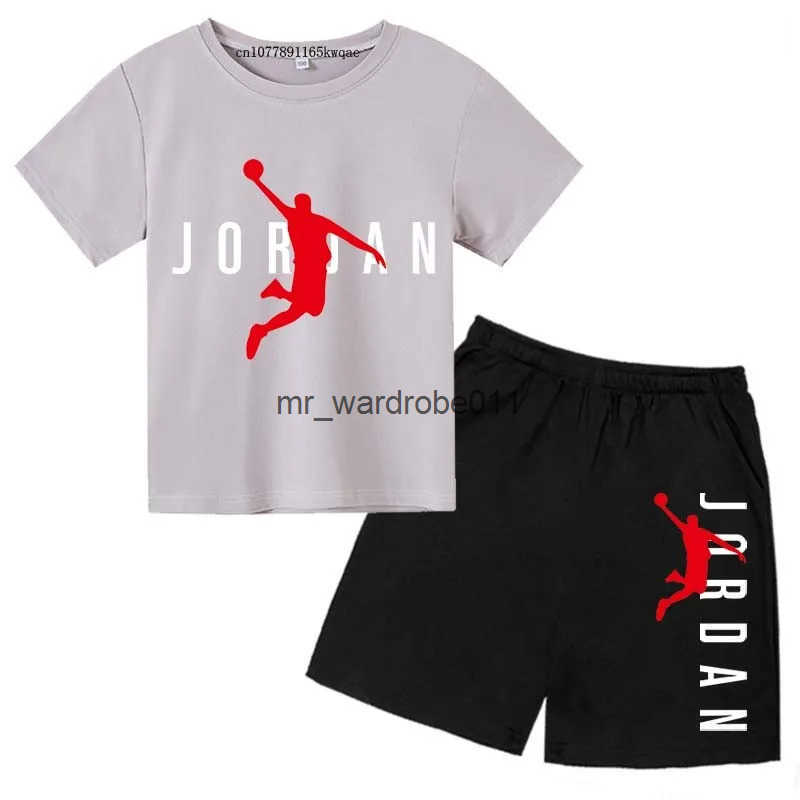 Kids Summer Leisure Letter Print 2pcs Soft T-shirts+Pants Suits 3-12 Years Boys Girls Fashion Outfits Sets Children Clothes Q250709