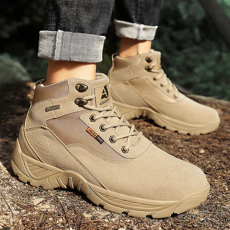 Men Tactical Boots Hiking Shoes Plus Size Boot Climbing Shoes Waterproof Outdoor Ankle Casual 250716