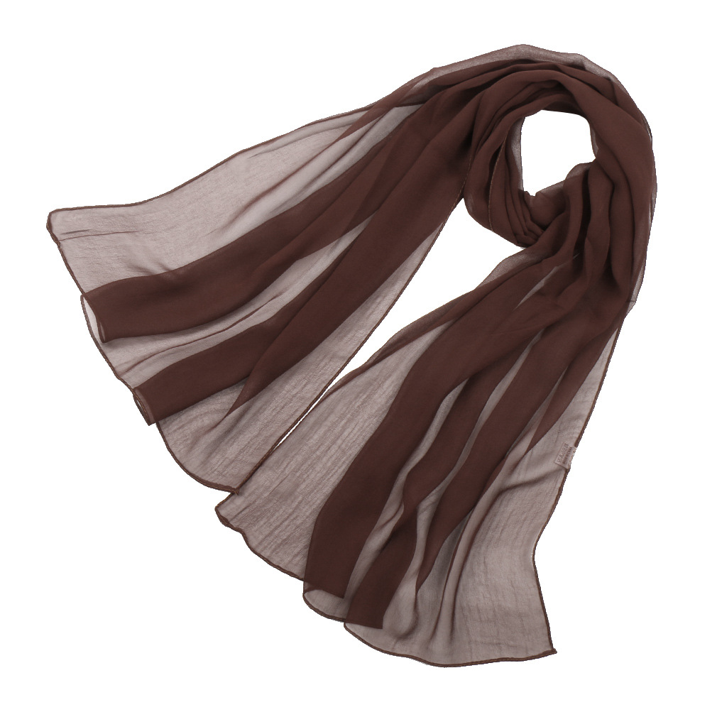 K1285 Spring and summer style solid color scarf drape soft georgette long chiffon scarf female body performance scarf