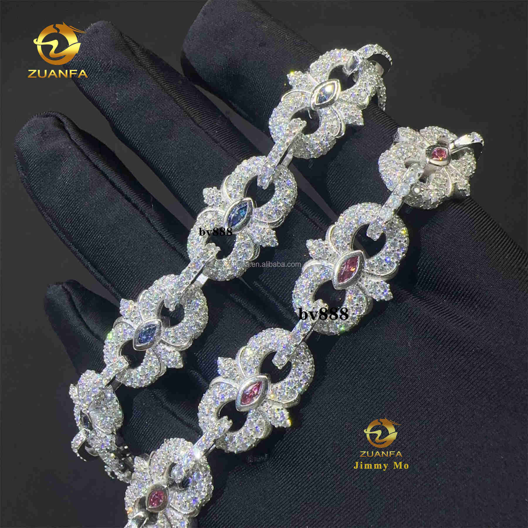 New Arrivals Fashion Style GRA Certificate S925 Silver Jewelry Iced Out Men VVS Moissanite Miami Infinity Cuban Link Bracelet