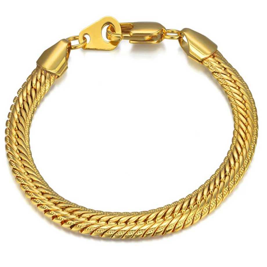 5/7mm Stainless Steel Snake Chain Bracelets for Men Silver Plated Hand Chain Bracelet for Women Men Trendy Jewelry Gifts W250728