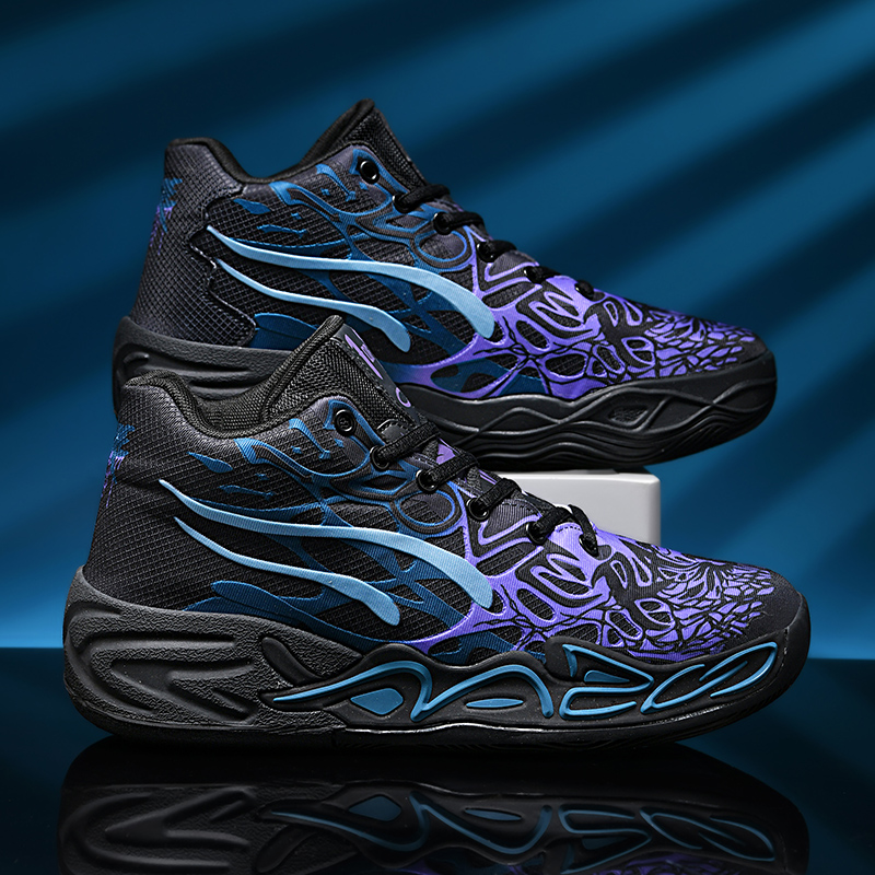 Mens Basketball Shoes Lightweight Comfortable Summer Fitness Training Shock-absorbing High-top Casual Walking Shoes for Men