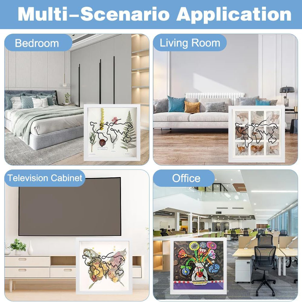 Shadow Box Picture with Top Slot - Display Tickets/Memories, Photo Frame for Travel Keepsakes & Souvenirs Collection H260306