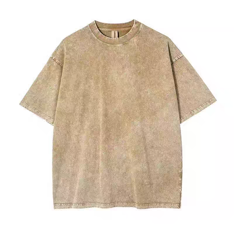 Men's Versatile Casual T-Shirt - Loose Fit with Simple Ribbed Cuffs, Soft Cotton Fabric for Comfort