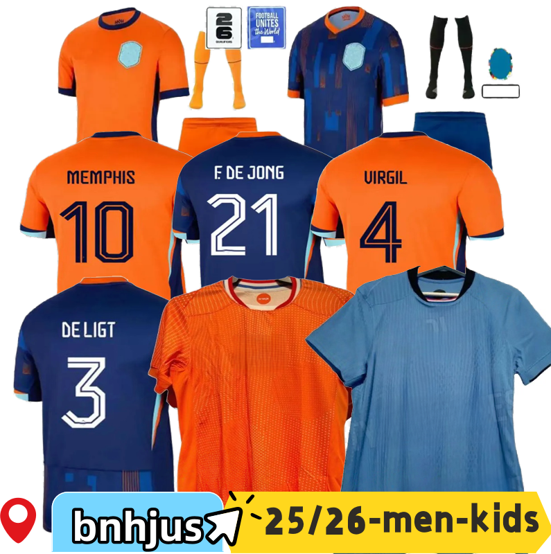 2025 2026 Netherlands women and men Holland soccer jerseys 25 26 DUMFRIES BERGVIJN VIRGIL GAKPO bright mead kids kits and adult shirt kits Football Shirts sets