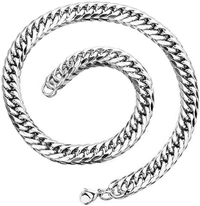 Steel Jewelry Non-Fading Mens Stainless Steel Chain Necklace Extra Thick and Wide 8 10 12 14 230518