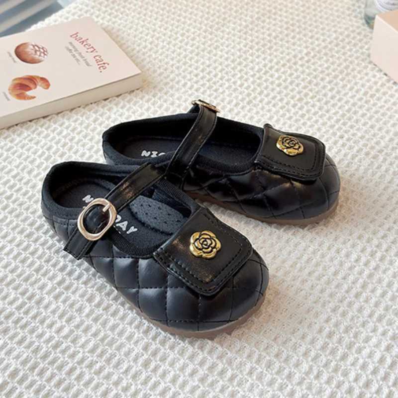 2025 Summer New Children Leather Shoes for Girls Fashion Korean Sle Soft Bottom Anti-slippery Versatile Chic Princess ShoesXJ2507