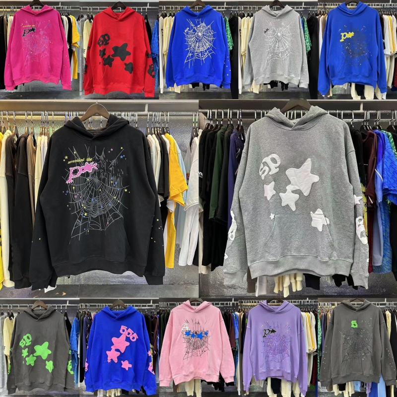 Designer Hoodie Spider hoodie Young Thug Mens sweatshirt Hip hop sports pants Womens foam letter printing hoody Tracksuit pants web Puff printed y2k hoodies