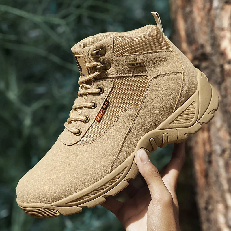 Men Tactical Boots Hiking Shoes Plus Size Boot Climbing Shoes Waterproof Outdoor Ankle Casual 250716