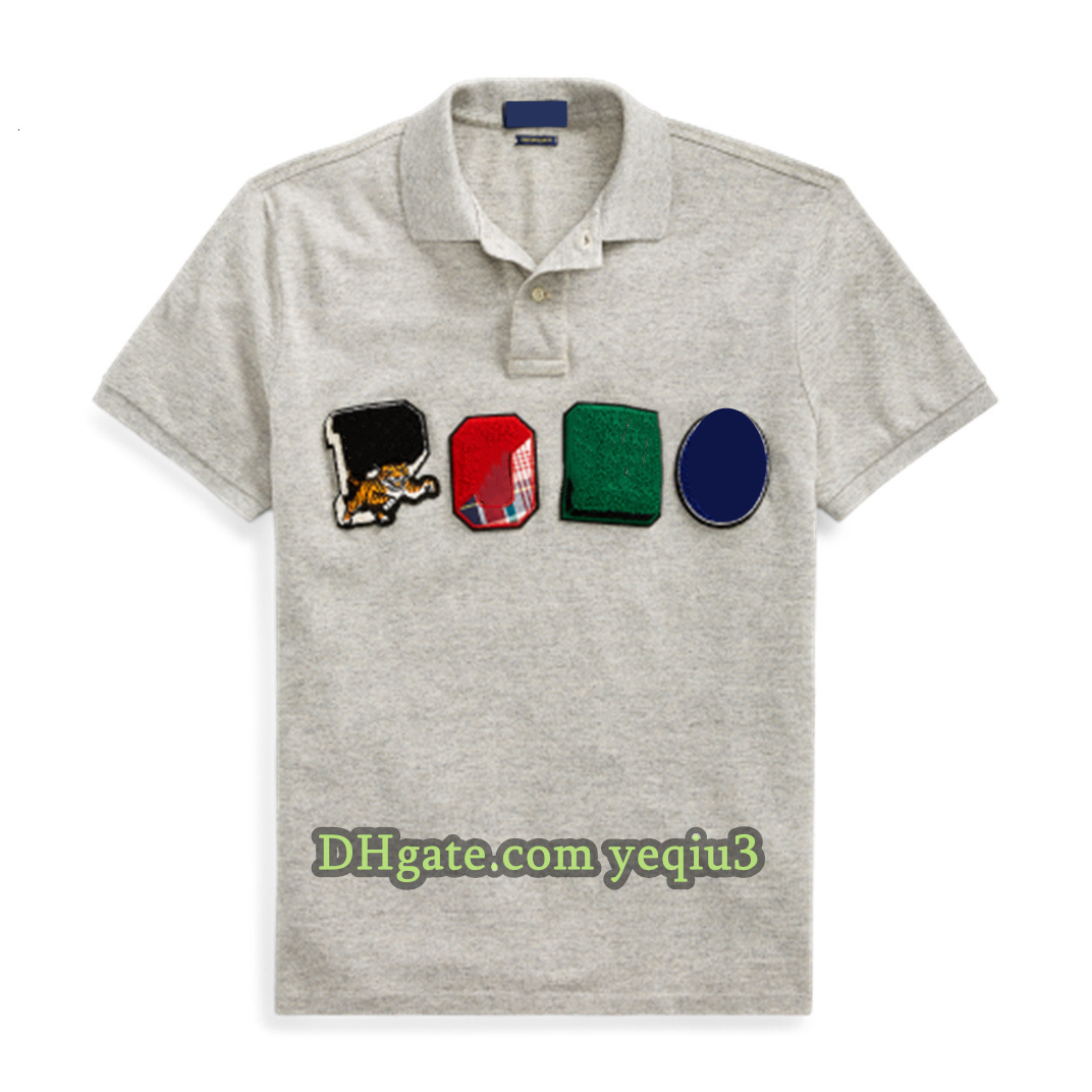 Fashionable Small Horse Designer T Shirt for Men Lapel Style Casual Tee Short Sleeve Solid Classic Multi Color Top