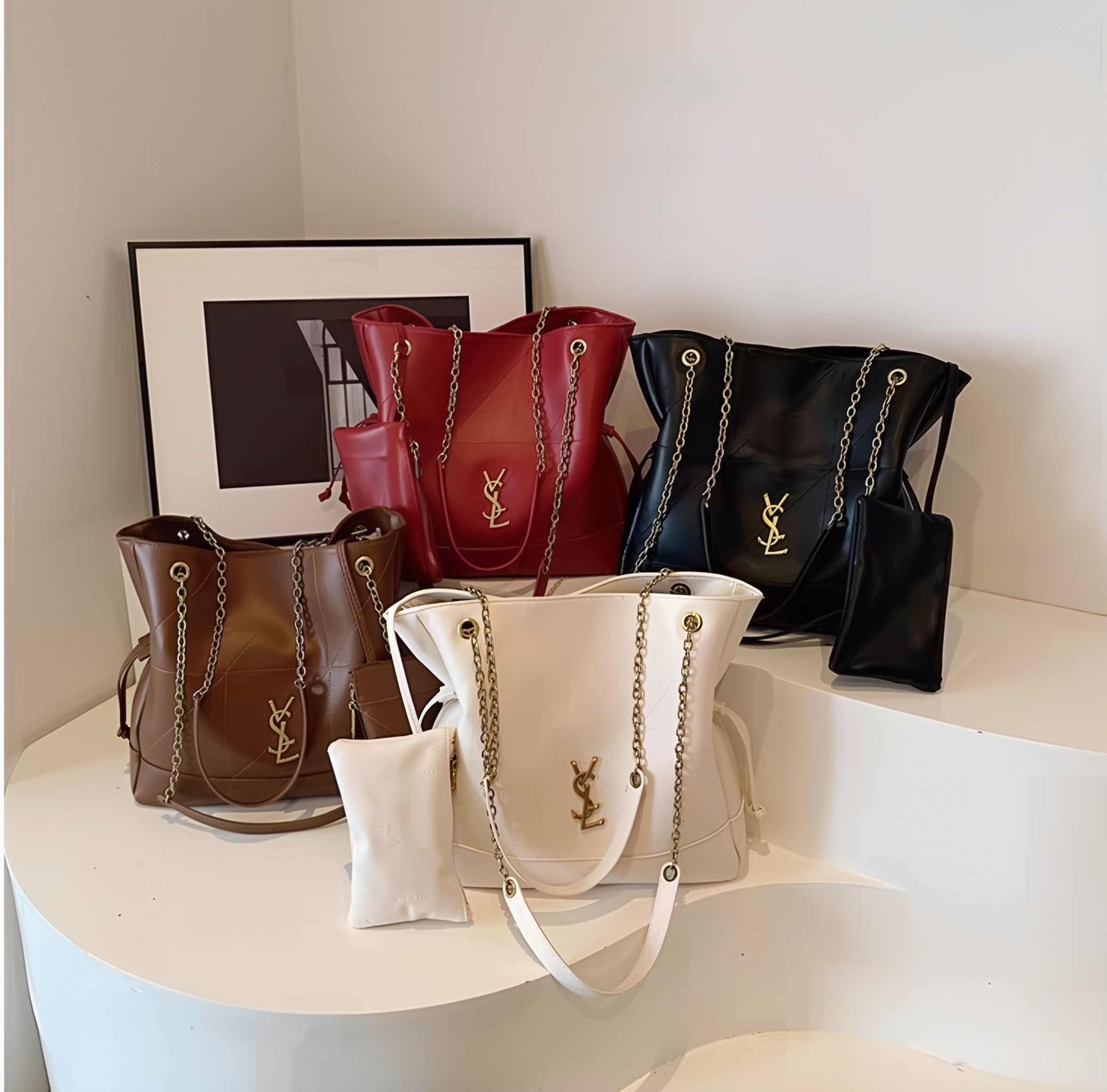 Designer Bag Tote Bag Shoulder Bag Luxury Bag Purse Classic Hundred Women's Handbag High Quality Leather Tramp Bag Black Large Capacity Shopping 